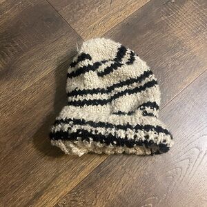 BCBGeneration Black and Cream Knit Beanie